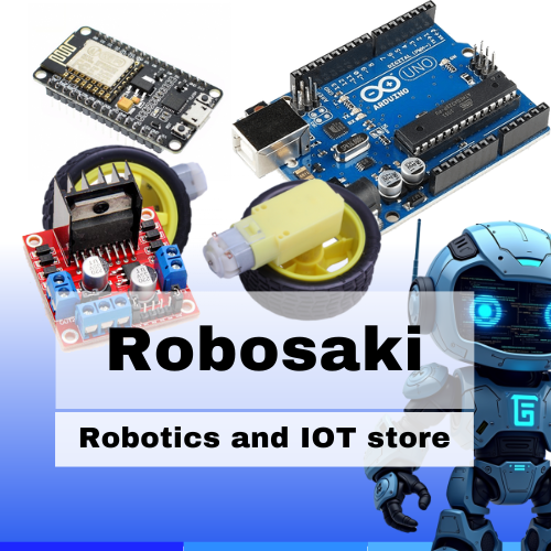 RoboSaki poster featuring electronics components in the background.